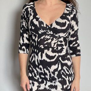 Diane Von Furstenberg black and white dress
